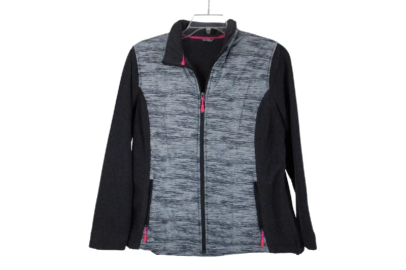 Gray Fleece Jacket | L Zippered Jacket Buttoned Jacket Snapped Jacket