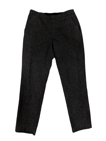[S] UNIQLO Pinstripe Wool Blend Pants High-Waist Yoga Pants