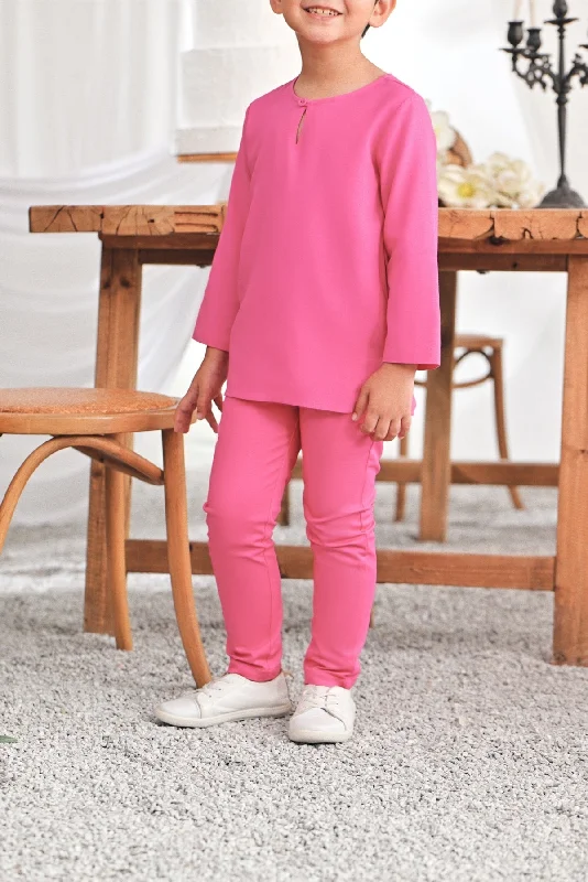The Perfect Slim Fit Pants - Fuchsia Pink Wide-Legged Palazzos