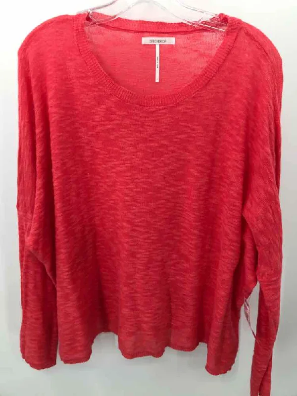 Pre-Owned Stitchdrop Orange Size Large Sweater Layered Multi-layer Single Layer